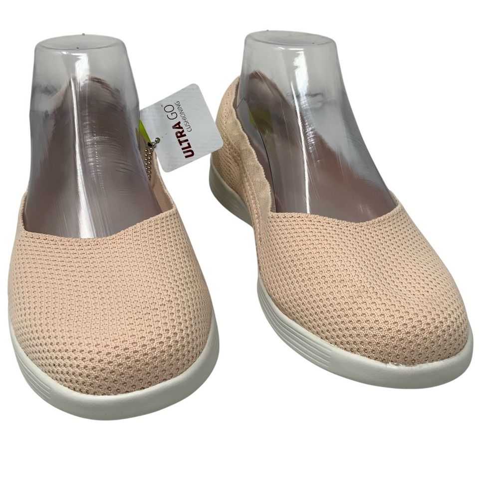 Skechers Air Cooled Goga Mat Womens Size 9 Ballet Flat Shoe Peach Pink Cottage